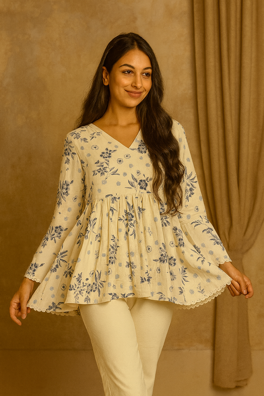 Full-Sleeves Short Kurti for Women