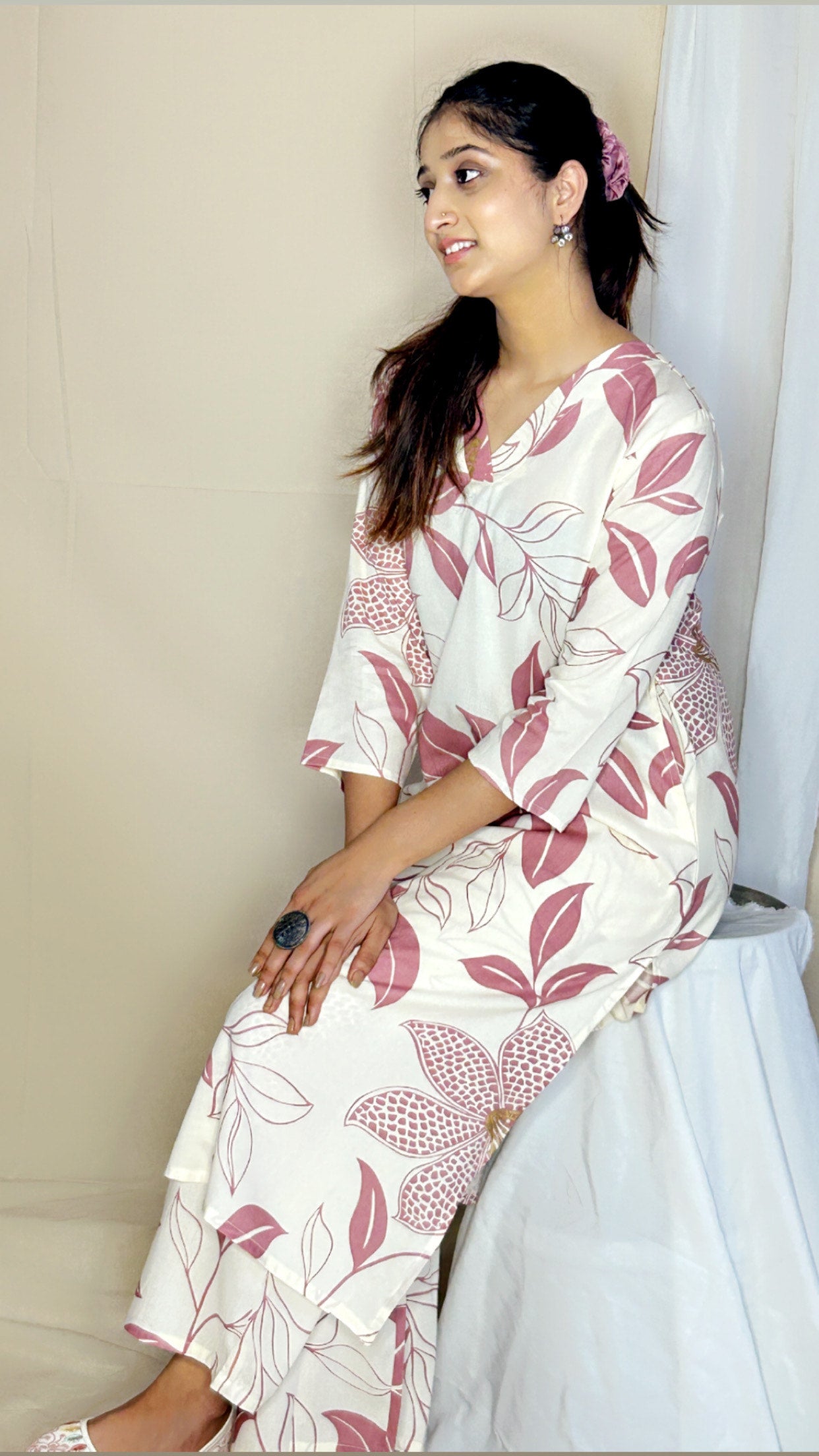 Floral Print Cotton Co-Ord Set for Women | Elegant Summer Coord